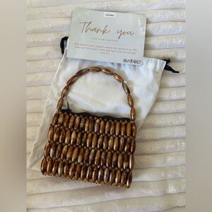 Oloorii Brown Beaded Handbag